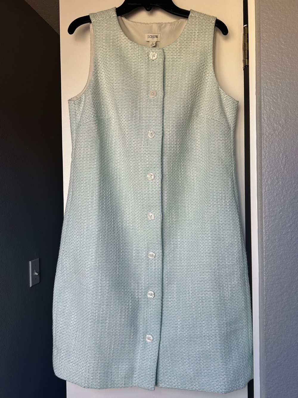 J Crew sleeveless tweed dress